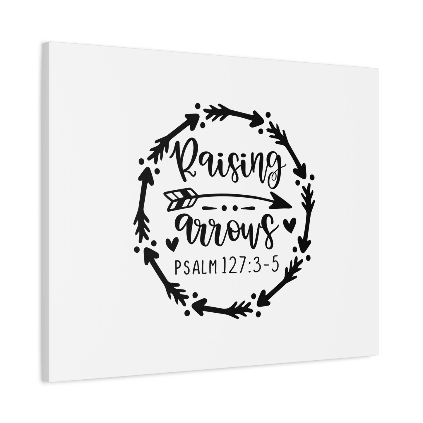 Scripture Canvas Raising Arrows Psalm 127:3-5 Christian Wall Art Bible Verse Print Ready to Hang