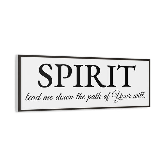 Scripture Walls Spirit Lead Me White Bible Verse Canvas Christian Wall Art Ready to Hang Unframed