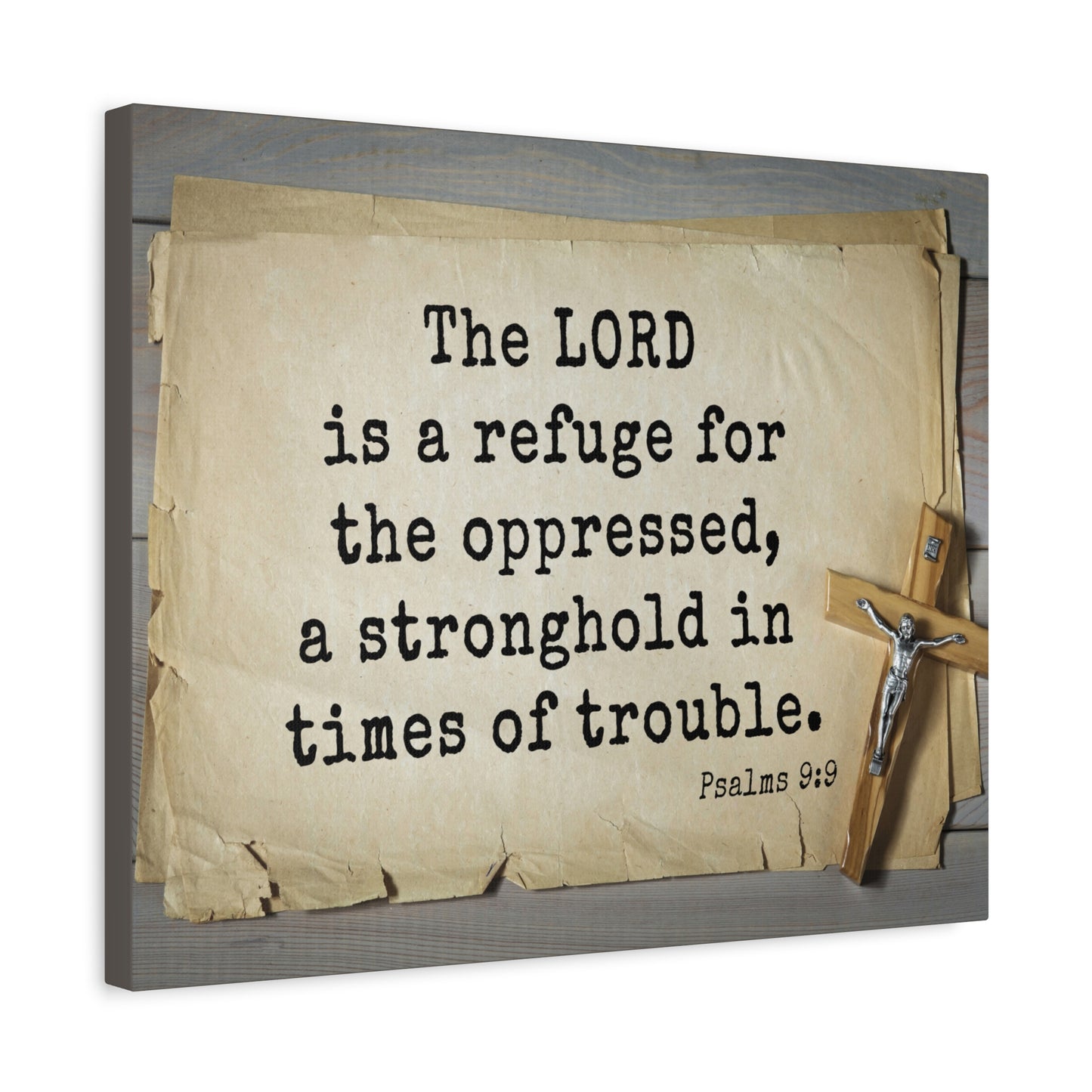 Scripture Walls A Stronghold Psalms 9:9 Bible Verse Canvas Christian Wall Art Ready to Hang