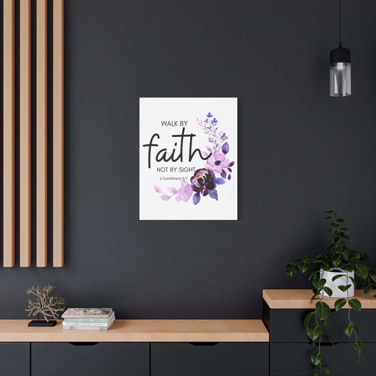 Scripture Walls Walk by Faith 2 Corinthians 5:7 Bible Verse Canvas Christian Wall Art Ready to Hang Unframed
