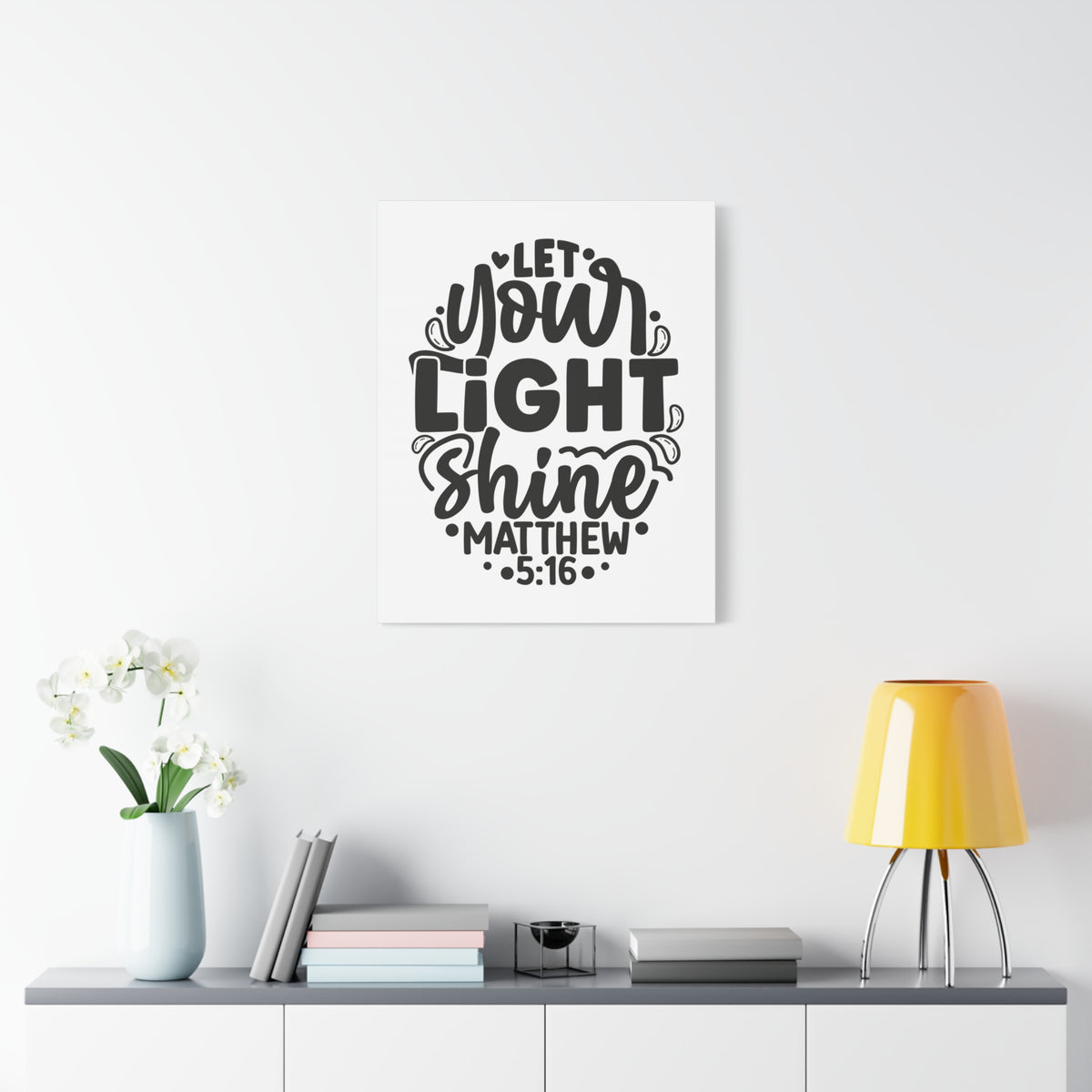 Scripture Walls Let Your Light Shine Matthew 5:16 Bible Verse Canvas Christian Wall Art Ready to Hang Unframed