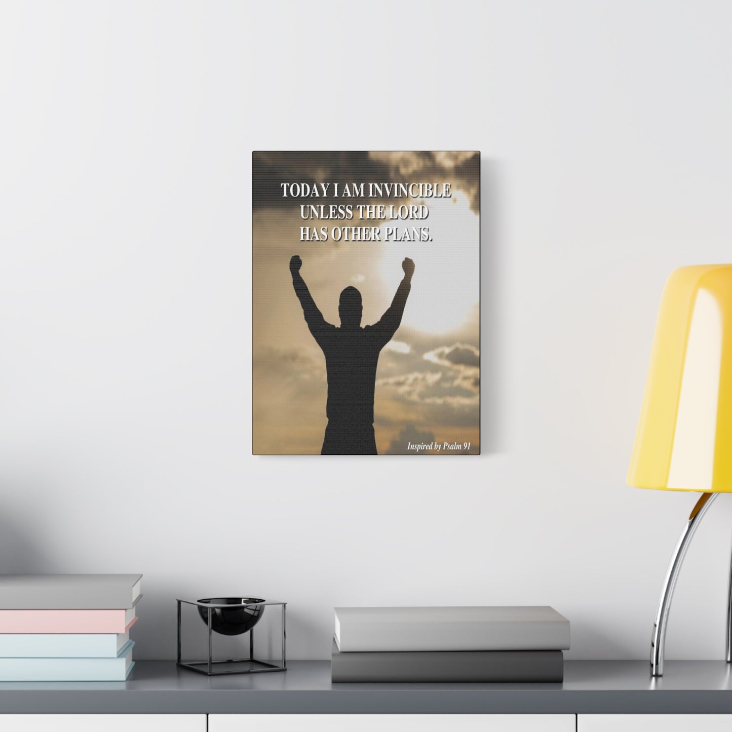 Scripture Walls Today I Am Invincible Canvas Psalm 91 Bible Verse Canvas Christian Wall Art Ready to Hang