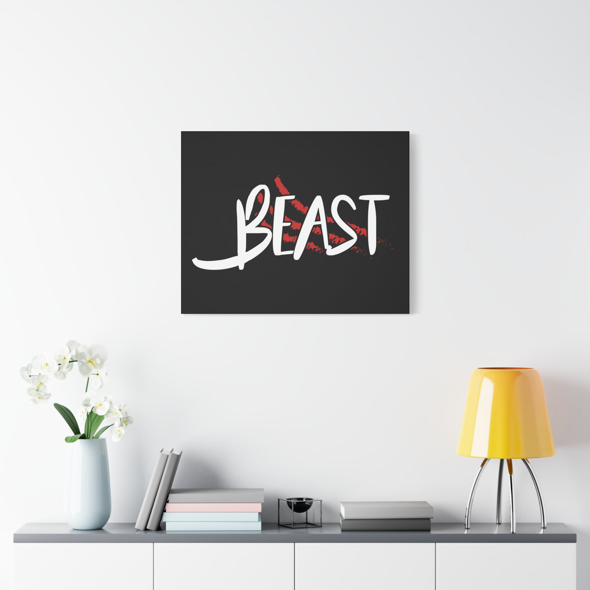 Scripture Canvas Beast Revelation 13:1 Christian Wall Art Bible Verse Print Ready to Hang