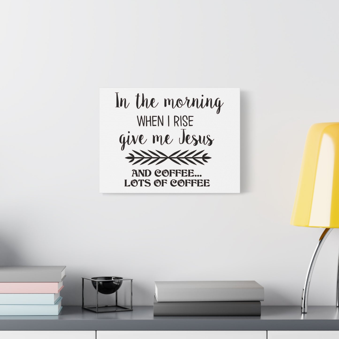Scripture Canvas In The Morning When I Rise Psalm 59:6 Christian Wall Art Print Ready to Hang