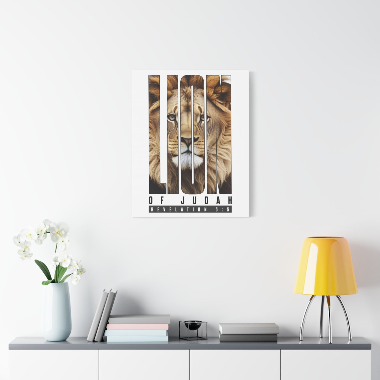 Scripture Walls Revelation 5:5 Lion of Judah Bible Verse Canvas Christian Wall Art Ready to Hang Unframed