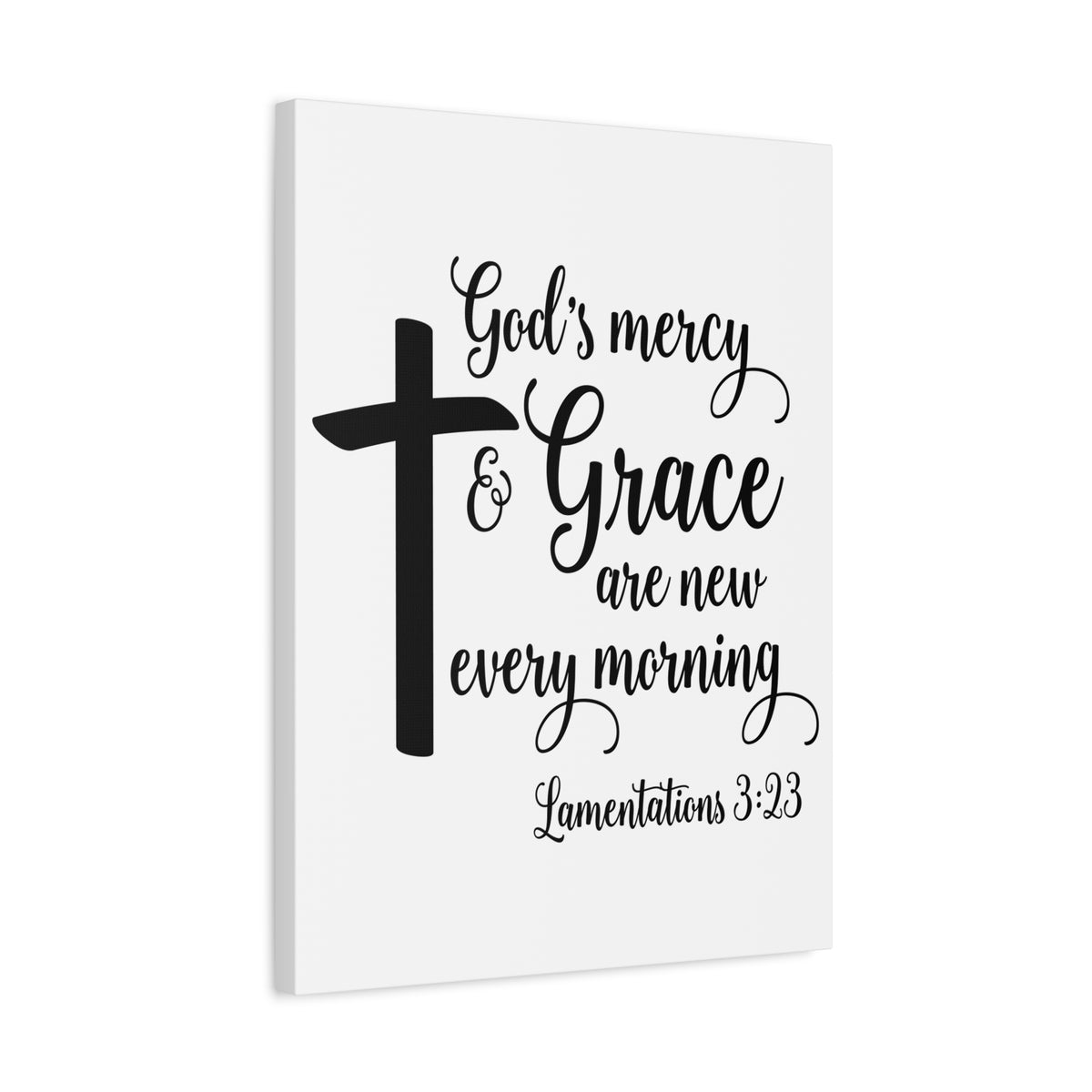 Scripture Canvas Grace Are New Lamentations 3:23 Christian Wall Art Bible Verse Print Ready to Hang