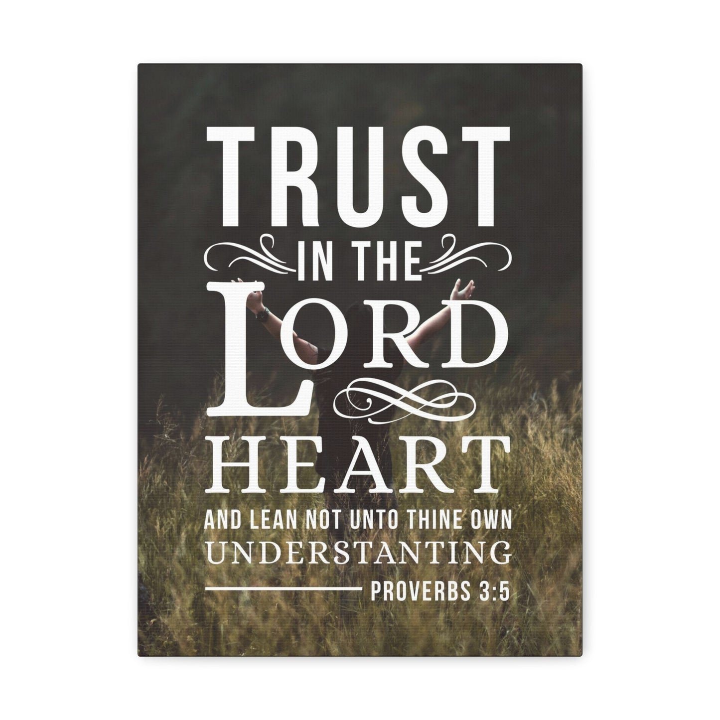 Trust in the Lord Proverbs 3:5 Christian Wall Art Bible Verse Print Ready to Hang