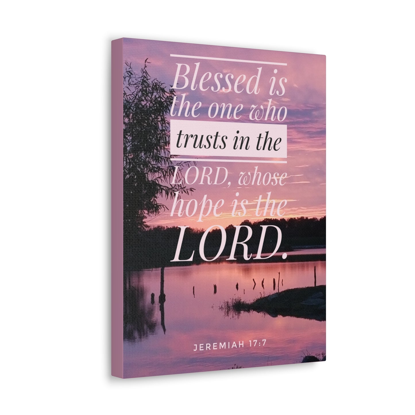 Trusts In The Lord Jeremiah 17:7 Bible Verse Canvas Christian Wall Art Bible Verse Print Ready To Hang