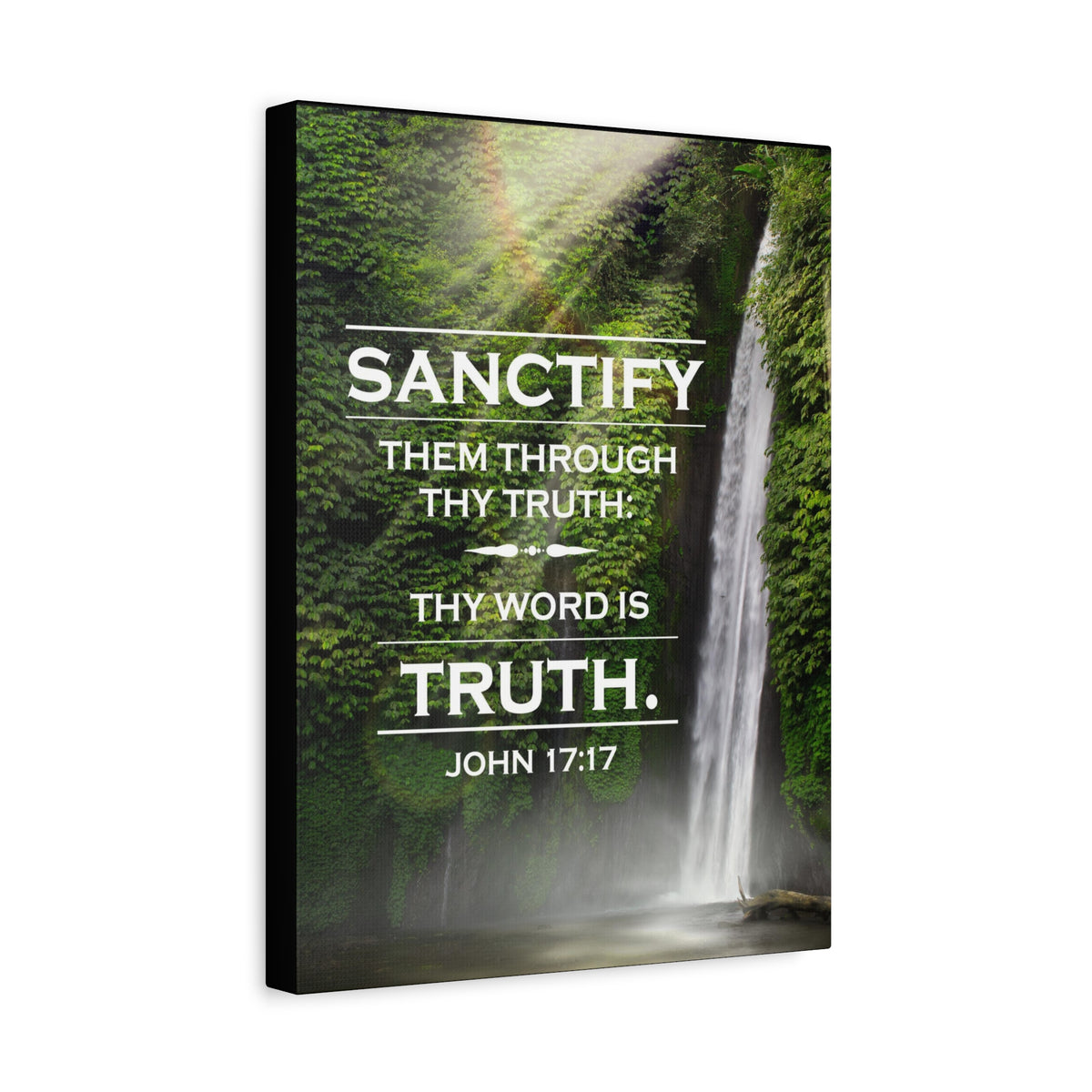 Scripture Canvas Sanctify Them John 17:17  Christian Wall Art Bible Verse Print Ready to Hang