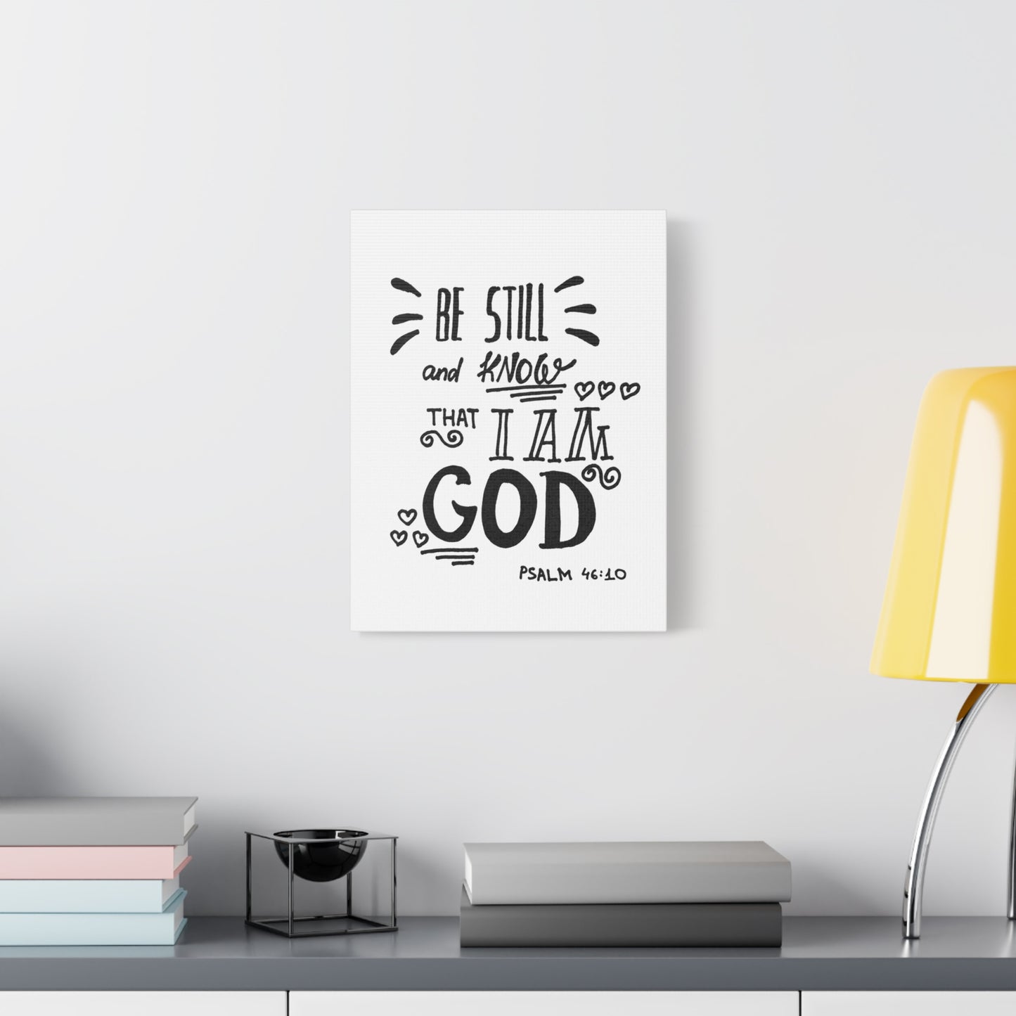 Scripture Walls Know That I Am God Psalm 46:10 Bible Verse Canvas Christian Wall Art Ready to Hang