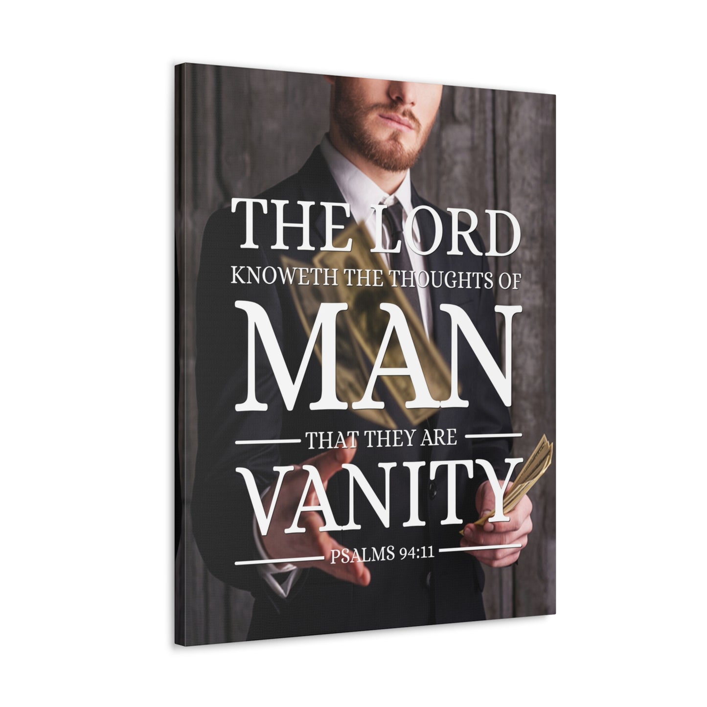 Thoughts Of Man Psalm 94:11 Christian Wall Art Bible Verse Print Ready to Hang