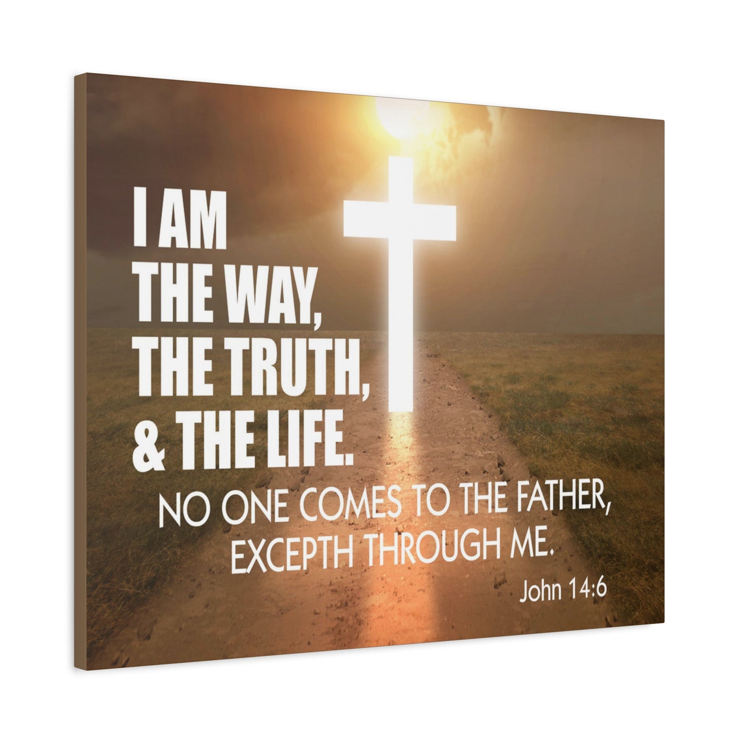 Bible Verse Canvas I Am The Way John 14:6 Wall Art Christian Home Decor