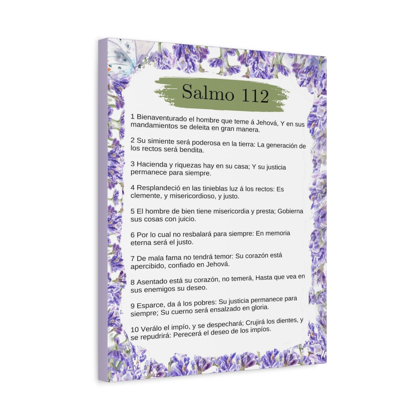 Salmo 112 Impresión De Arte Cristiano en la Pared Lista Para Colgar