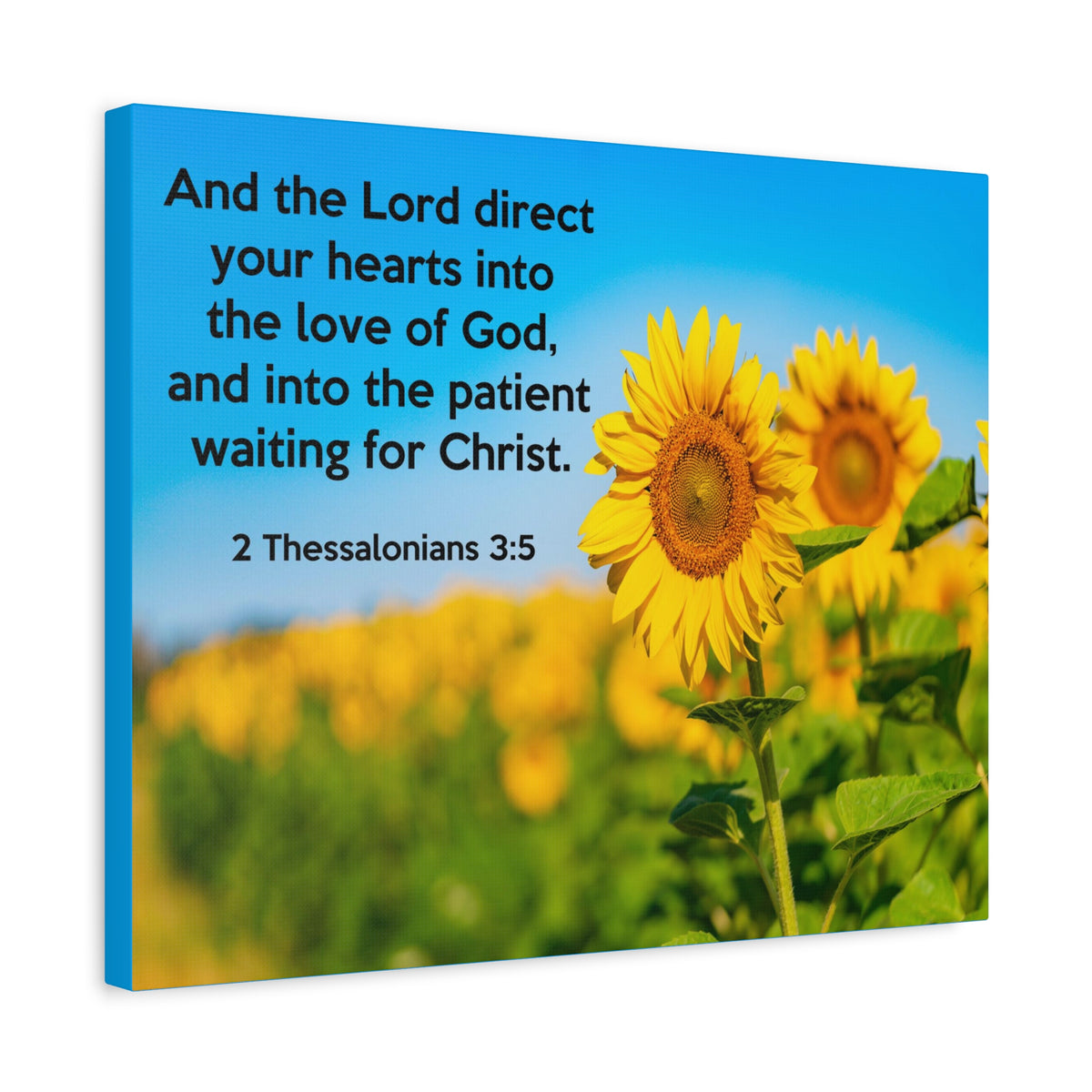 Scripture Canvas Waiting For Christ 2 Thessalonians 3:5 Christian Wall Art Bible Verse Print Ready to Hang