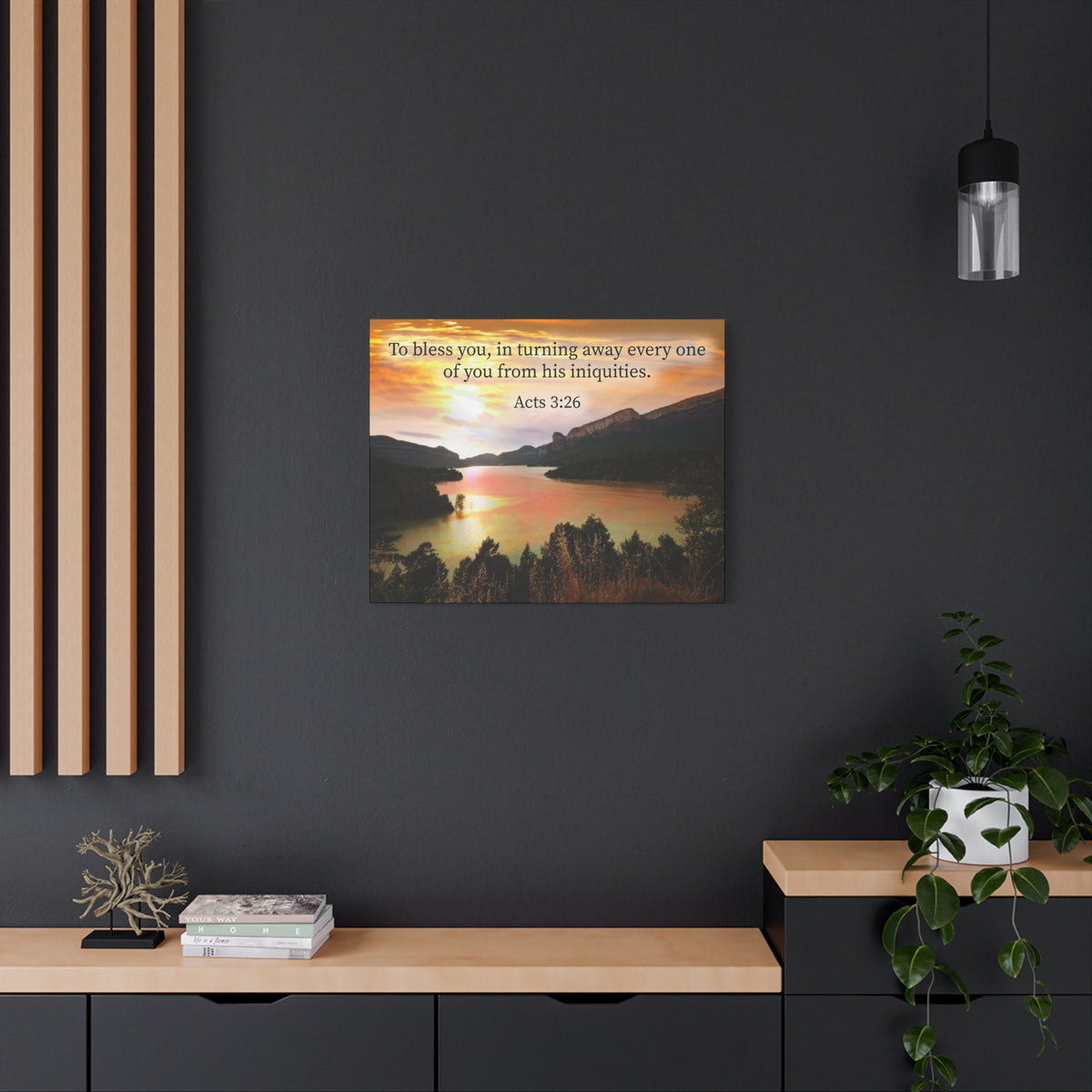 Scripture Canvas To Bless You Acts 3:26 Christian Wall Art Bible Verse Print Ready to Hang