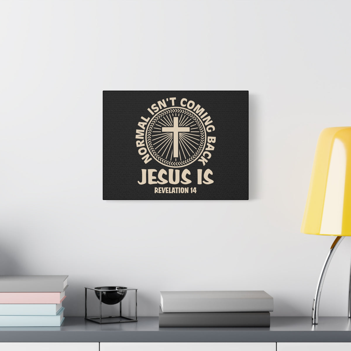 Scripture Canvas Jesus Is Coming Back Revelation 14 Christian Wall Art Bible Verse Print Ready to Hang