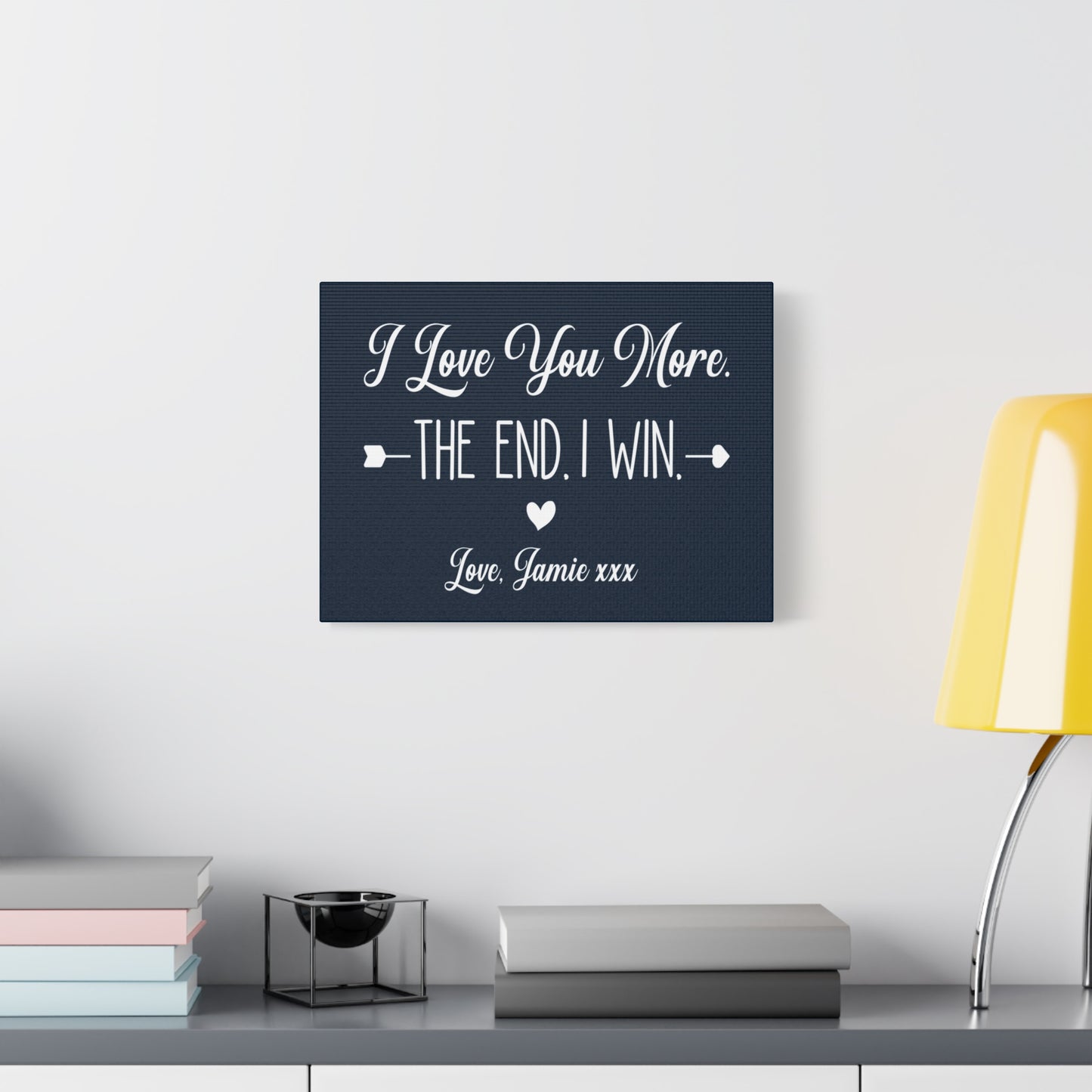 Love You More Canvas Wall Art - Heartfelt Gift for Couples