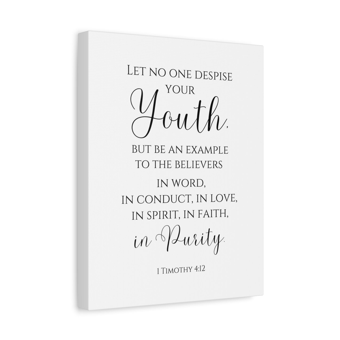 Scripture Walls 1 Timothy 4:12 Be An Example Bible Verse Canvas Christian Wall Art Ready to Hang Unframed
