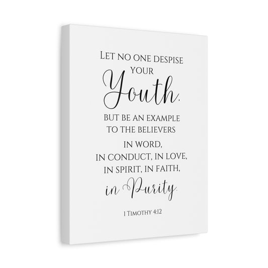 Scripture Walls 1 Timothy 4:12 Be An Example Bible Verse Canvas Christian Wall Art Ready to Hang Unframed