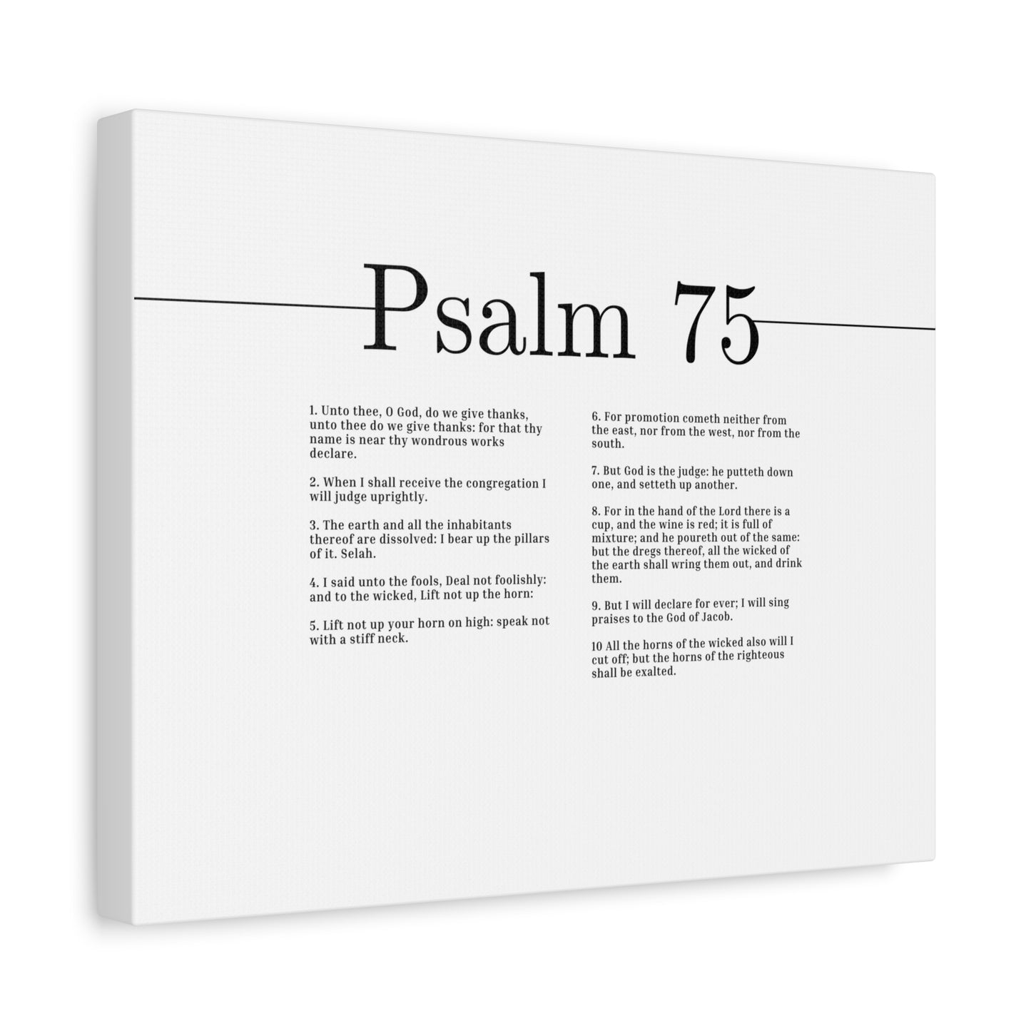 Scripture Canvas God Is The Judge Psalm 75 Christian Wall Art Bible Verse Print Ready to Hang