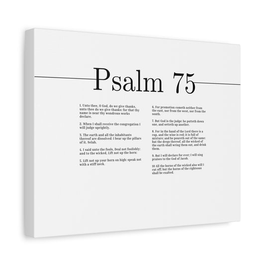 Scripture Canvas God Is The Judge Psalm 75 Christian Wall Art Bible Verse Print Ready to Hang