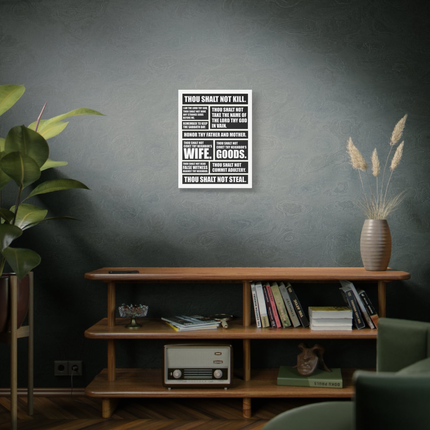 Scripture Walls The Ten Commandments Deuteronomy 4:13 Christian Wall Art Print Ready to Hang