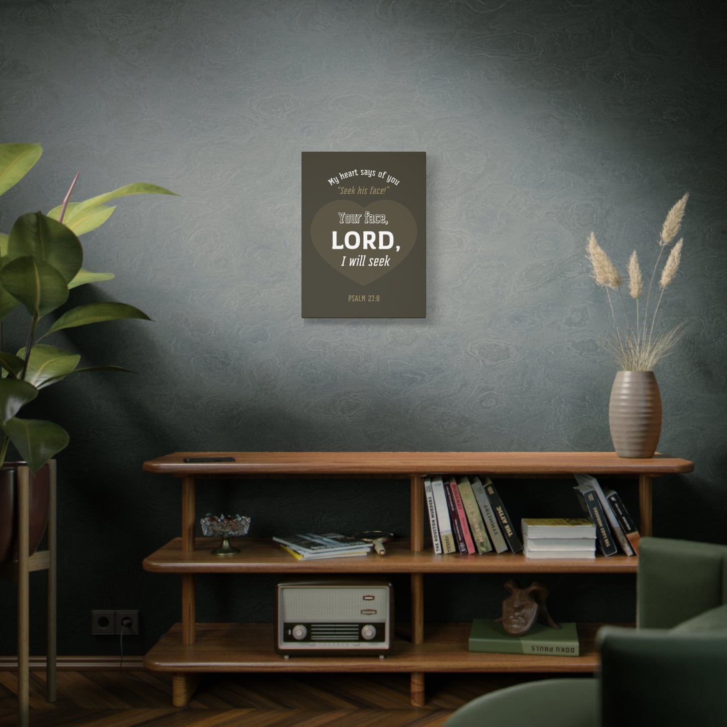 Scripture Canvas My heart Says Of You Psalm 27:8 Christian Wall Art Bible Verse Print Ready To Hang