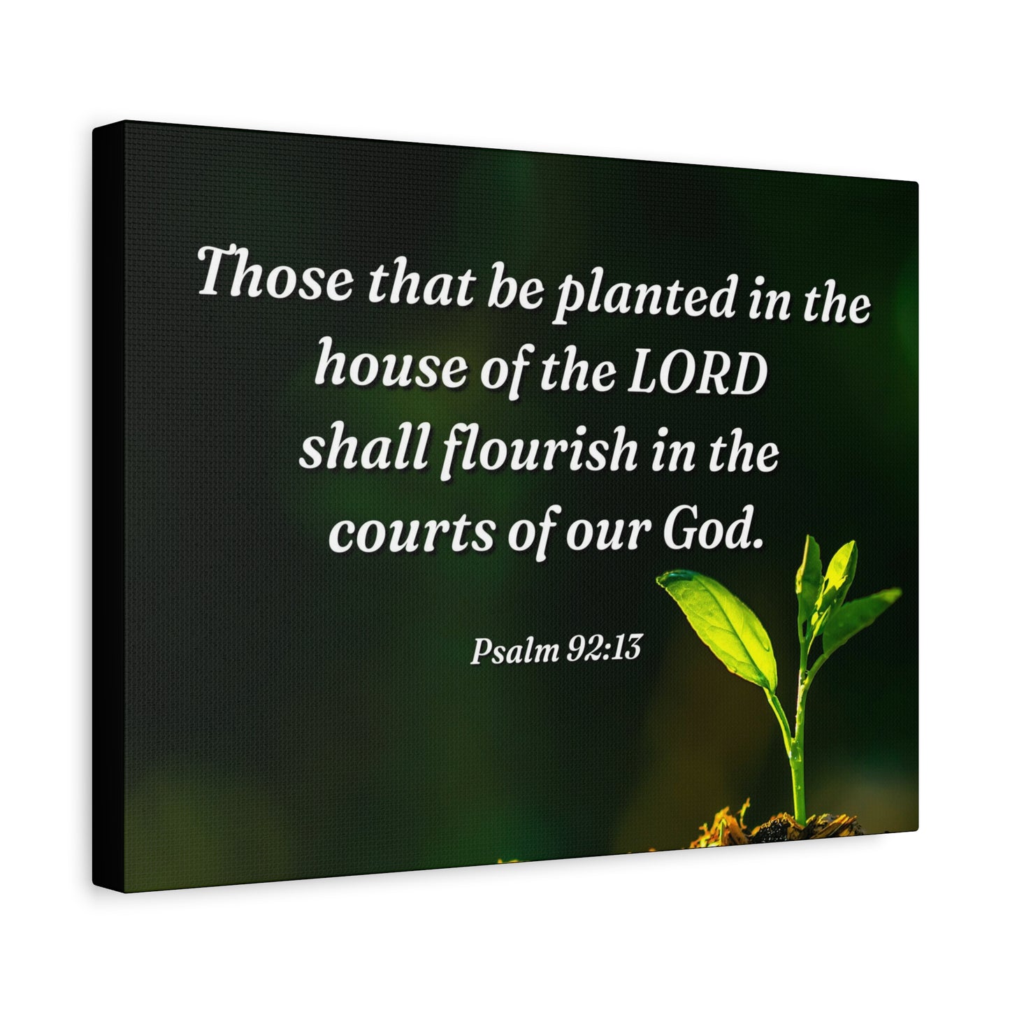 Scripture Walls Shall Flourish Psalm 92:13 Bible Verse Canvas Christian Wall Art Ready to Hang