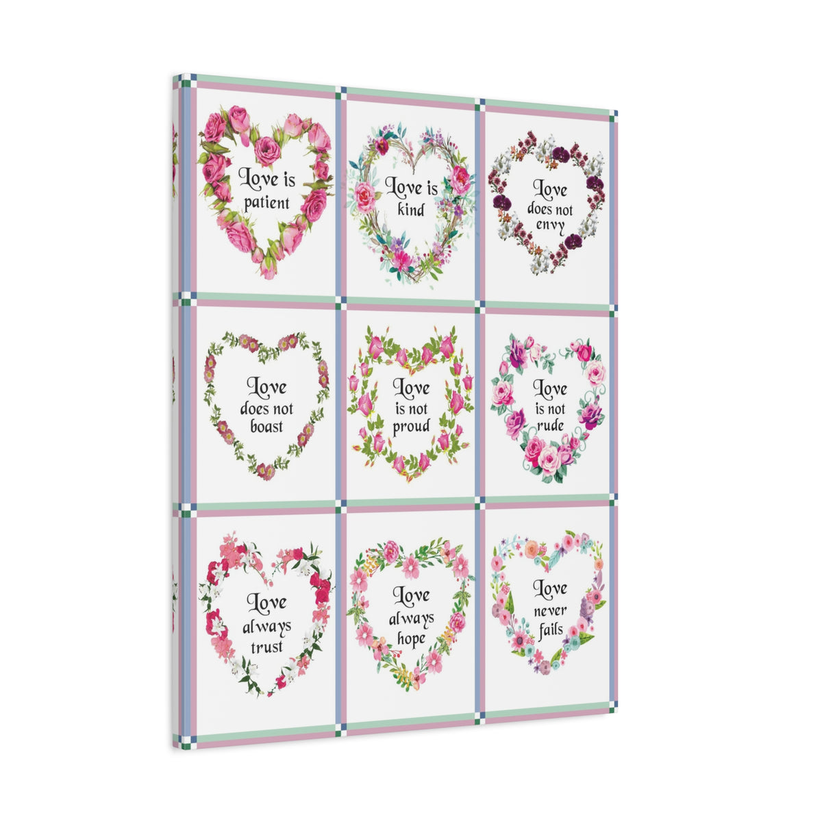 Scripture Walls Hearts of Love 1 Corinthians 13.4-8 Corinthians Christian Home Decor Scripture Art