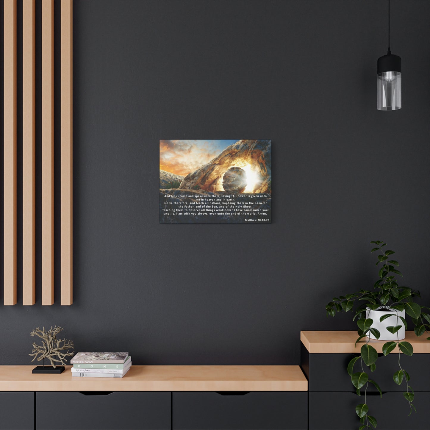 Matthew 28:18-20 The Great Commission Canvas – Christian Wall Art, Ready to Hang