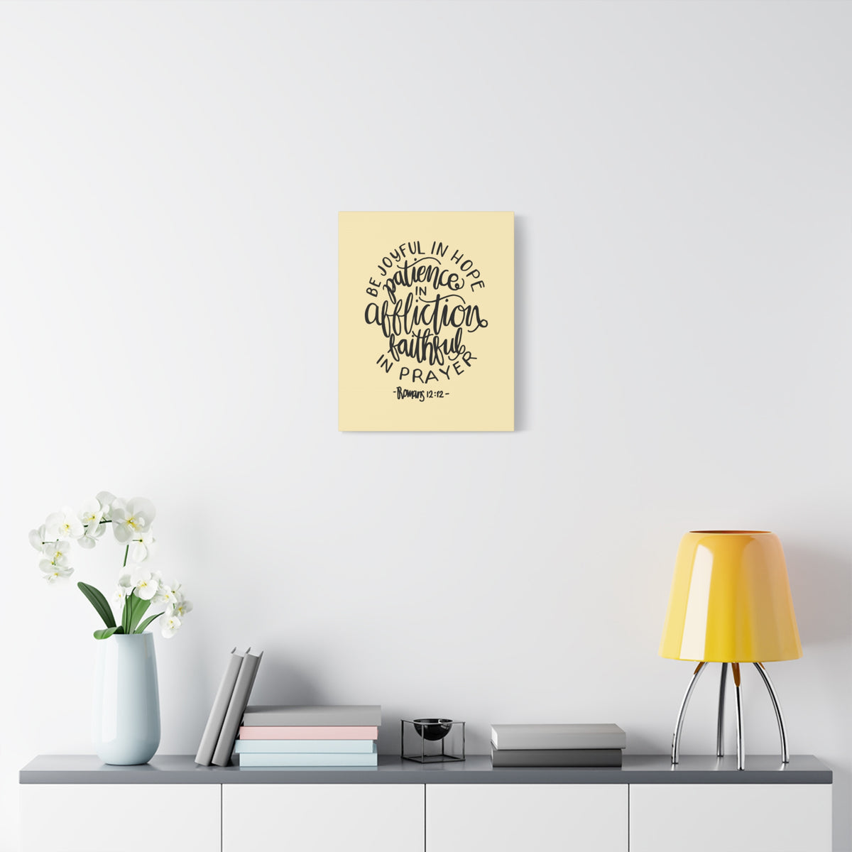 Scripture Canvas Be Joyful In Hope Romans 12:12 Christian Wall Art Bible Verse Print Ready To Hang