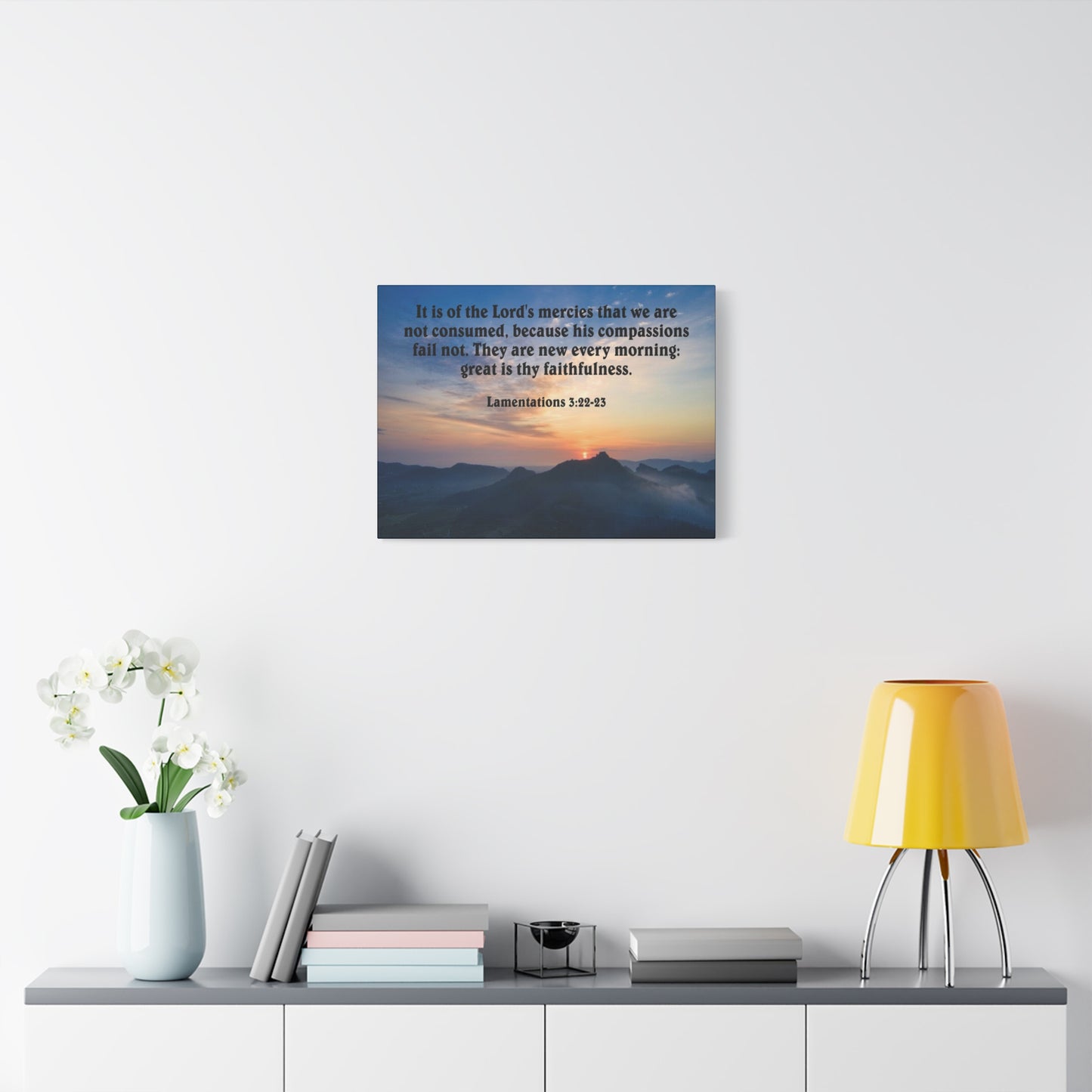 Scripture Walls Canvas Great is Thy Faithfulness Lamentations 3:22-23 KJV Wall Art Christian Home Decor