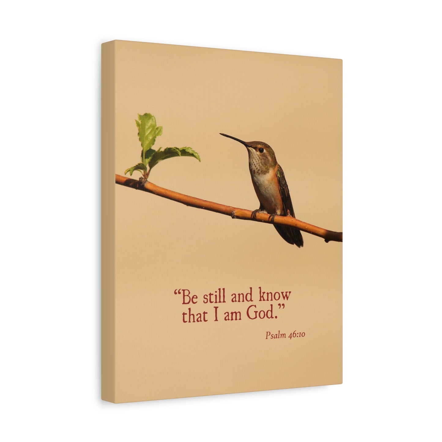 Scripture Canvas Know That I Am God Psalm 46:10 Christian Wall Art Bible Verse Print Ready to Hang