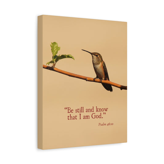 Scripture Canvas Know That I Am God Psalm 46:10 Christian Wall Art Bible Verse Print Ready to Hang
