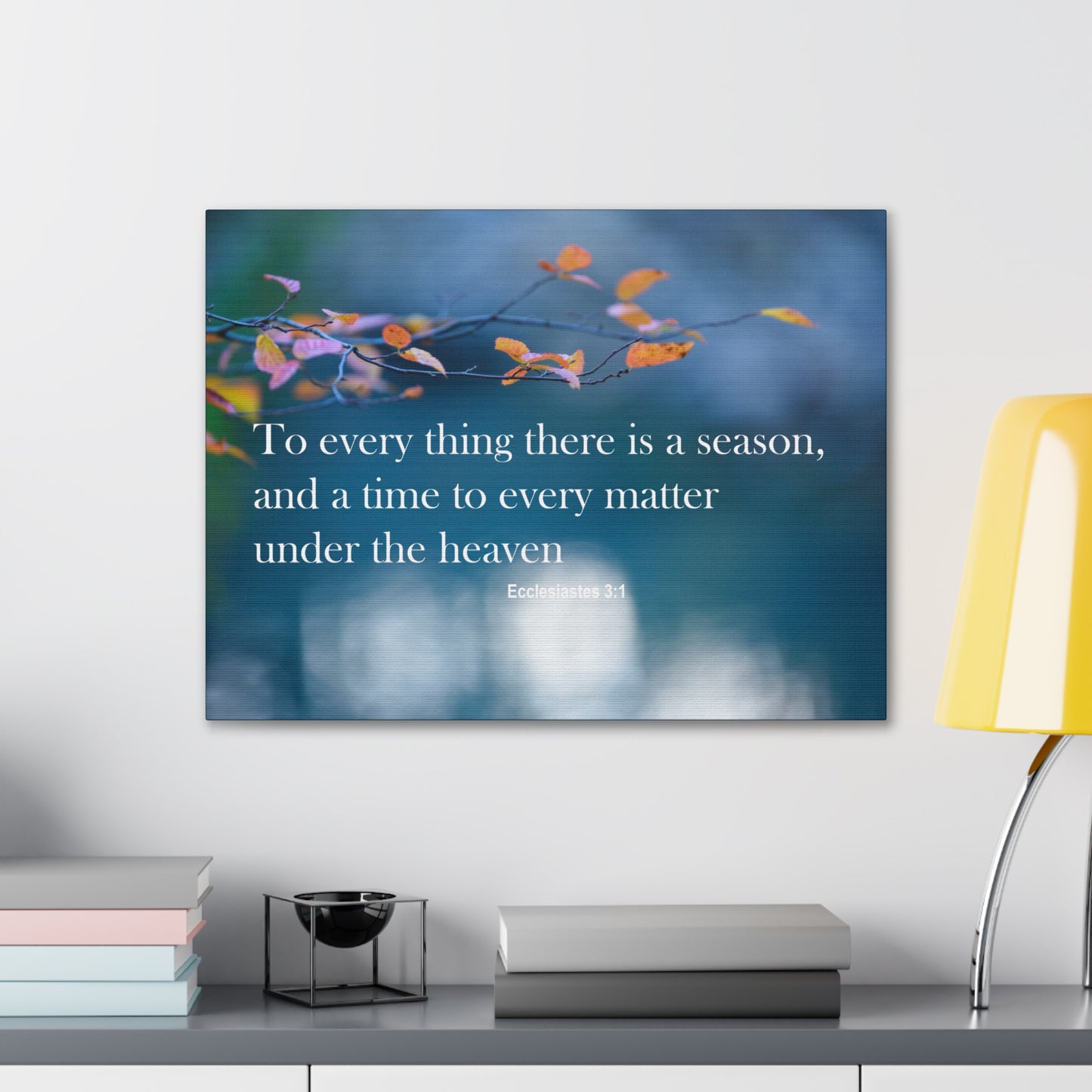 Under The Heaven Ecclesiastes 3:1 Bible Verse Canvas Christian Wall Art Ready to Hang
