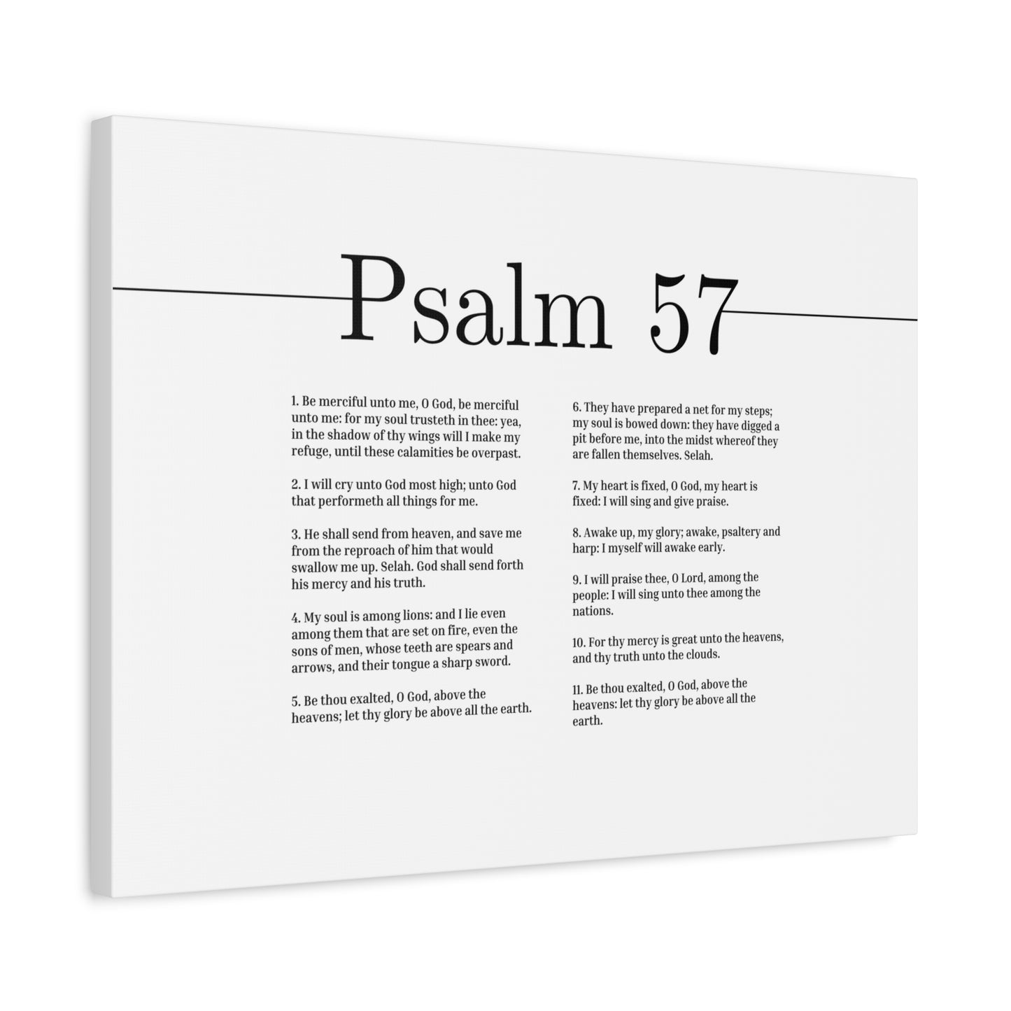 Scripture Canvas His Mercy And His Truth Psalm 57 Christian Wall Art Bible Verse Print Ready to Hang