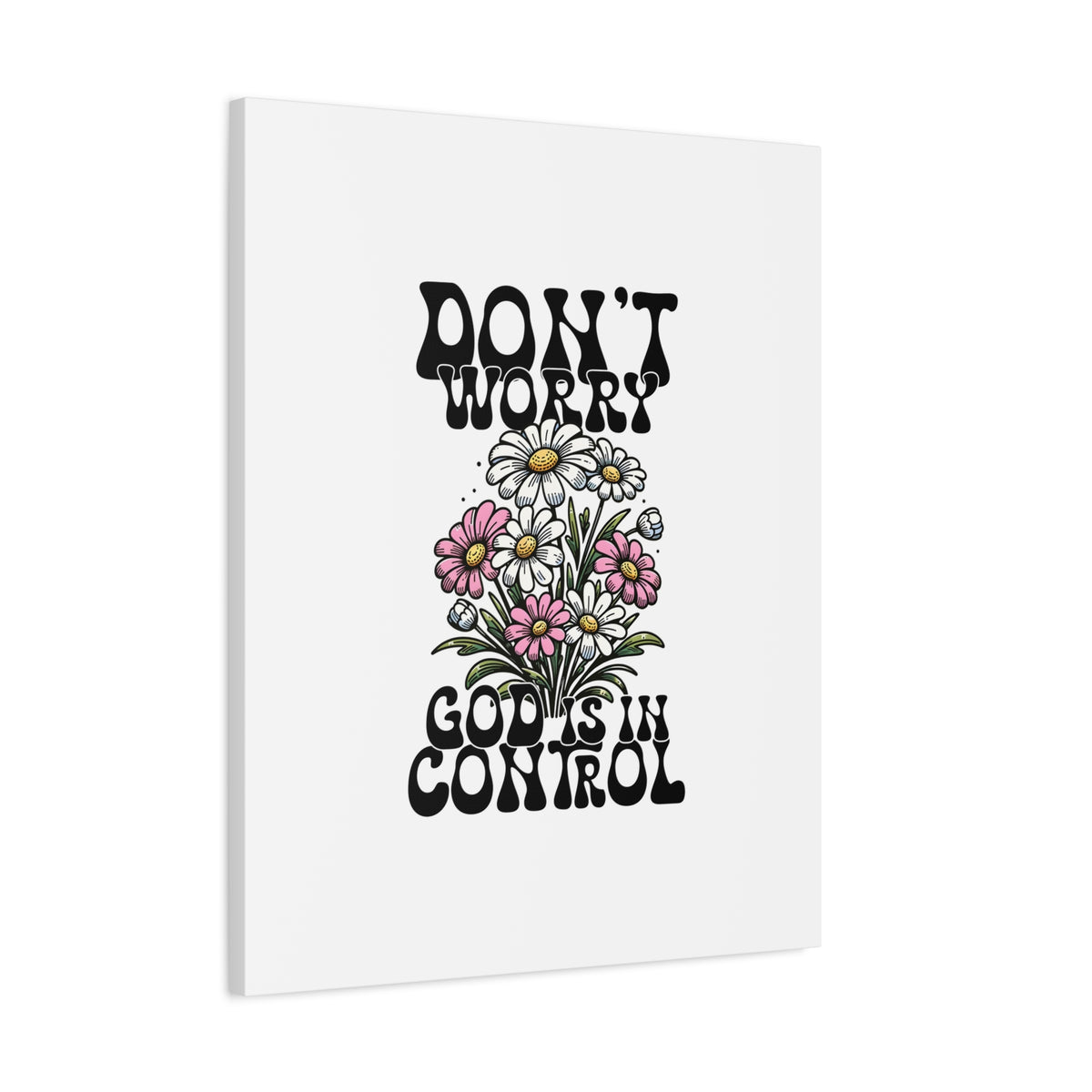 Scripture Walls God is in Control Retro Bible Verse Canvas Christian Wall Art Ready to Hang Unframed
