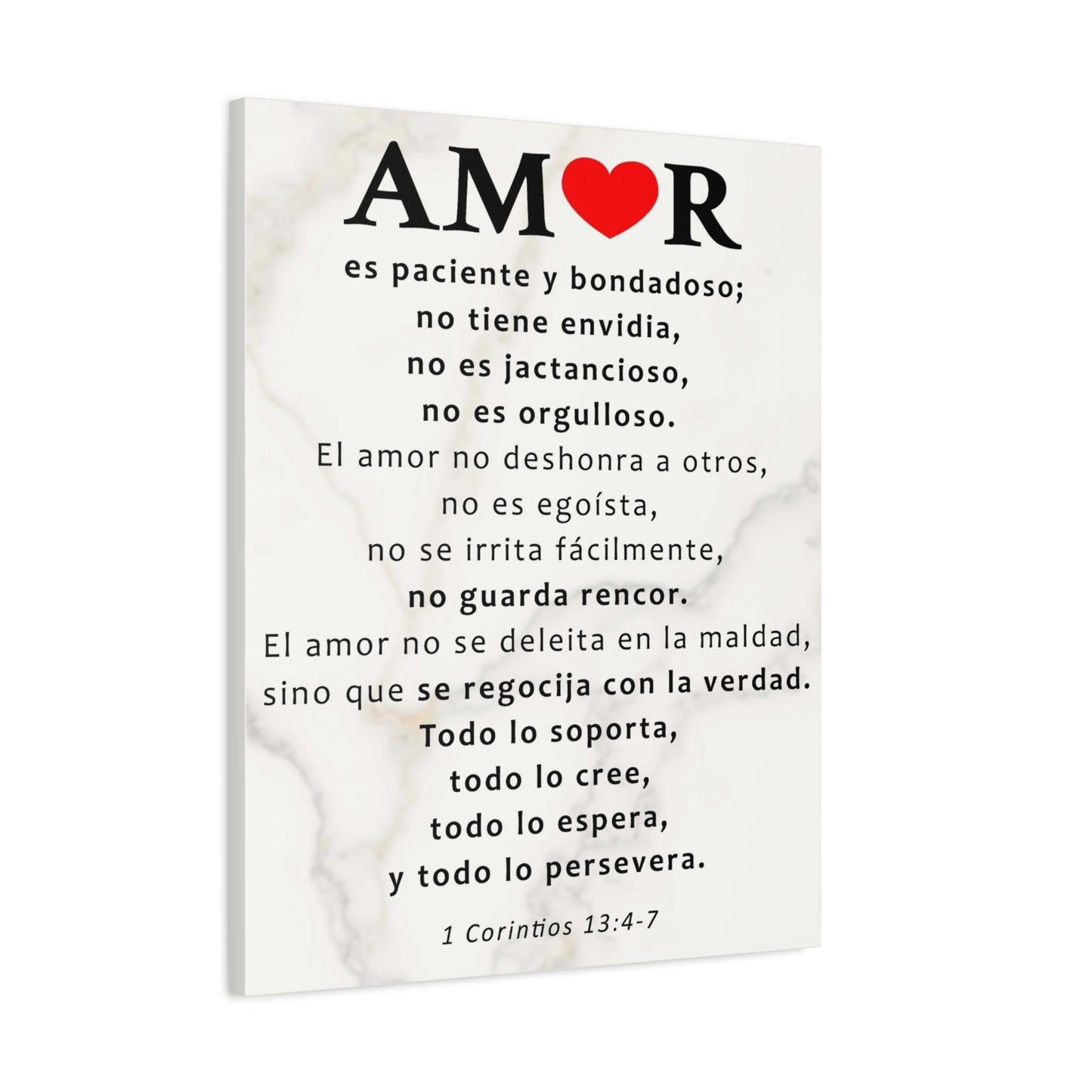 Scripture Walls Amor 1 Corintios 13:4-7 Bible Verse Canvas Christian Wall Art Ready to Hang Unframed