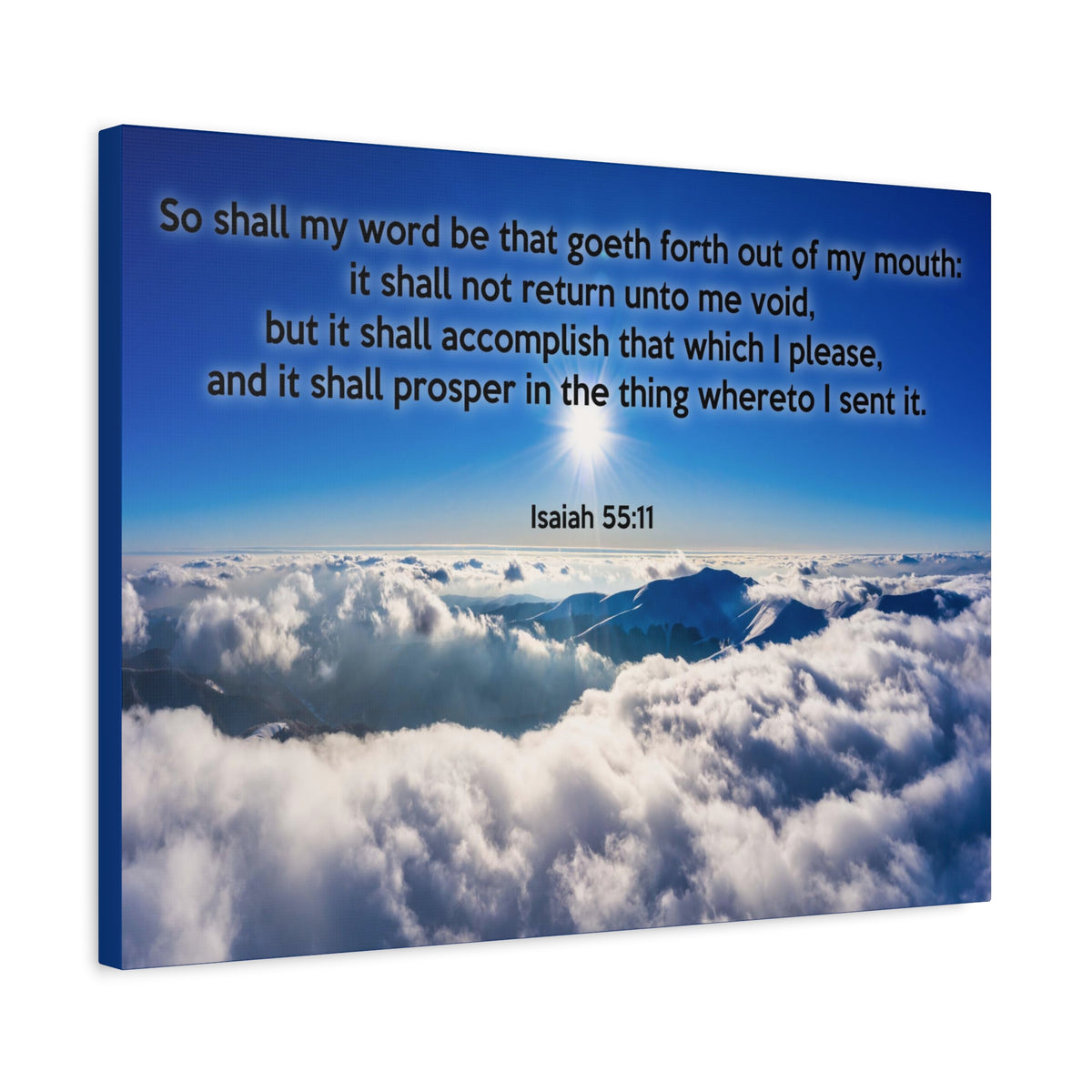 Scripture Canvas It Shall Not Return Isaiah 55:11 Christian Wall Art Bible Verse Print Ready to Hang