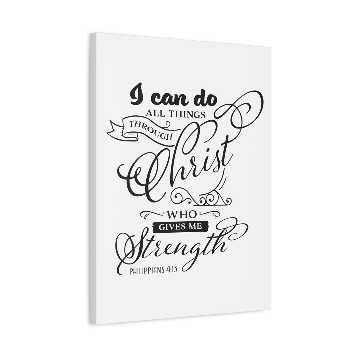 Scripture Canvas I Can Do Philippians 4:13 Christian Wall Art Bible Verse Print Ready to Hang