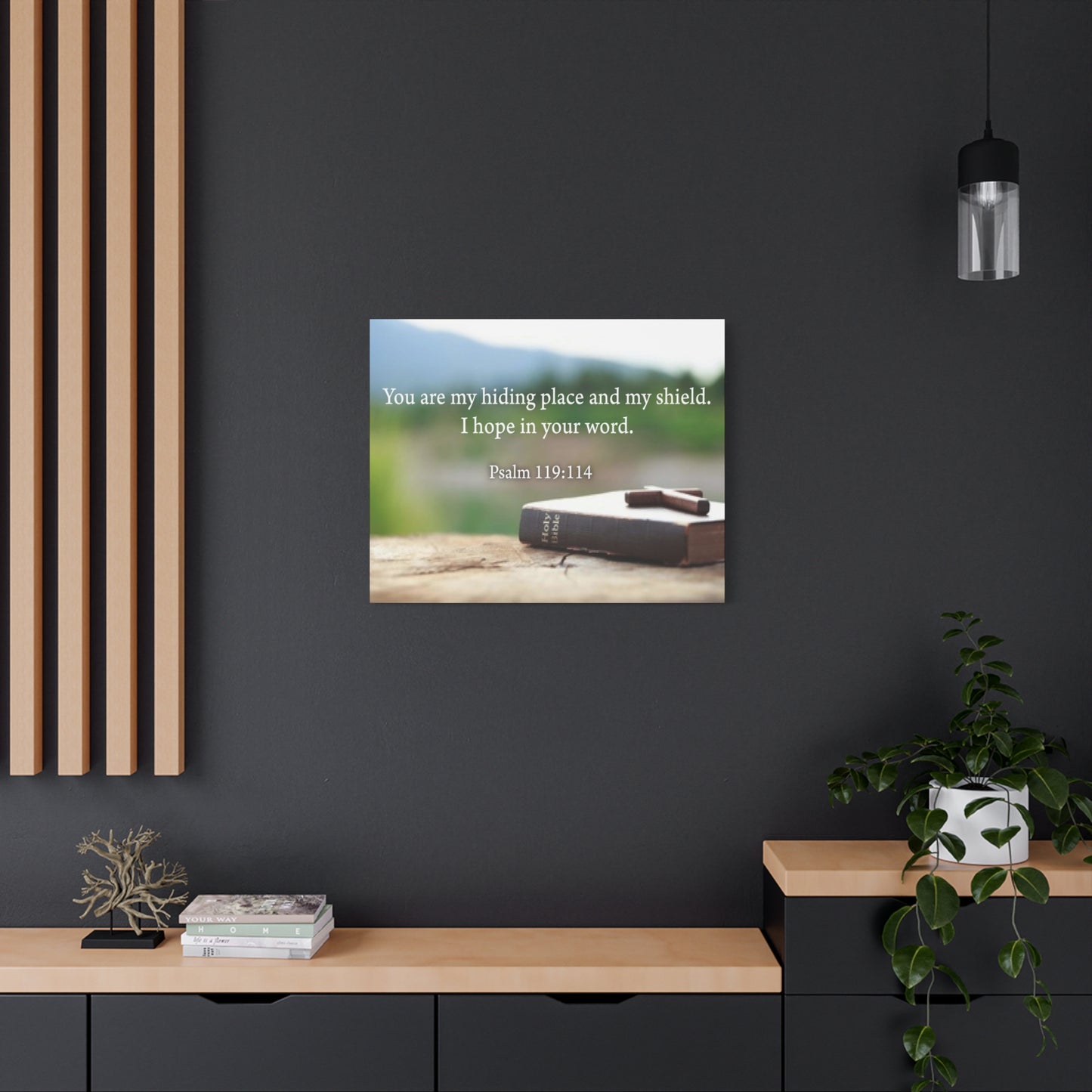 Scripture Walls Hiding Place Psalm 119:114 Bible Verse Canvas Christian Wall Art Ready to Hang