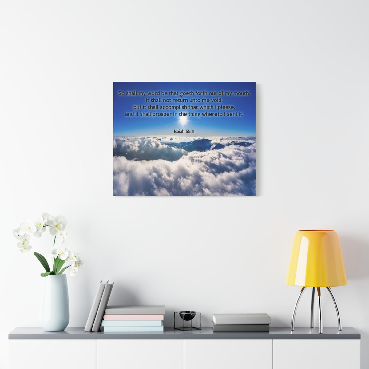 Scripture Canvas It Shall Not Return Isaiah 55:11 Christian Wall Art Bible Verse Print Ready to Hang