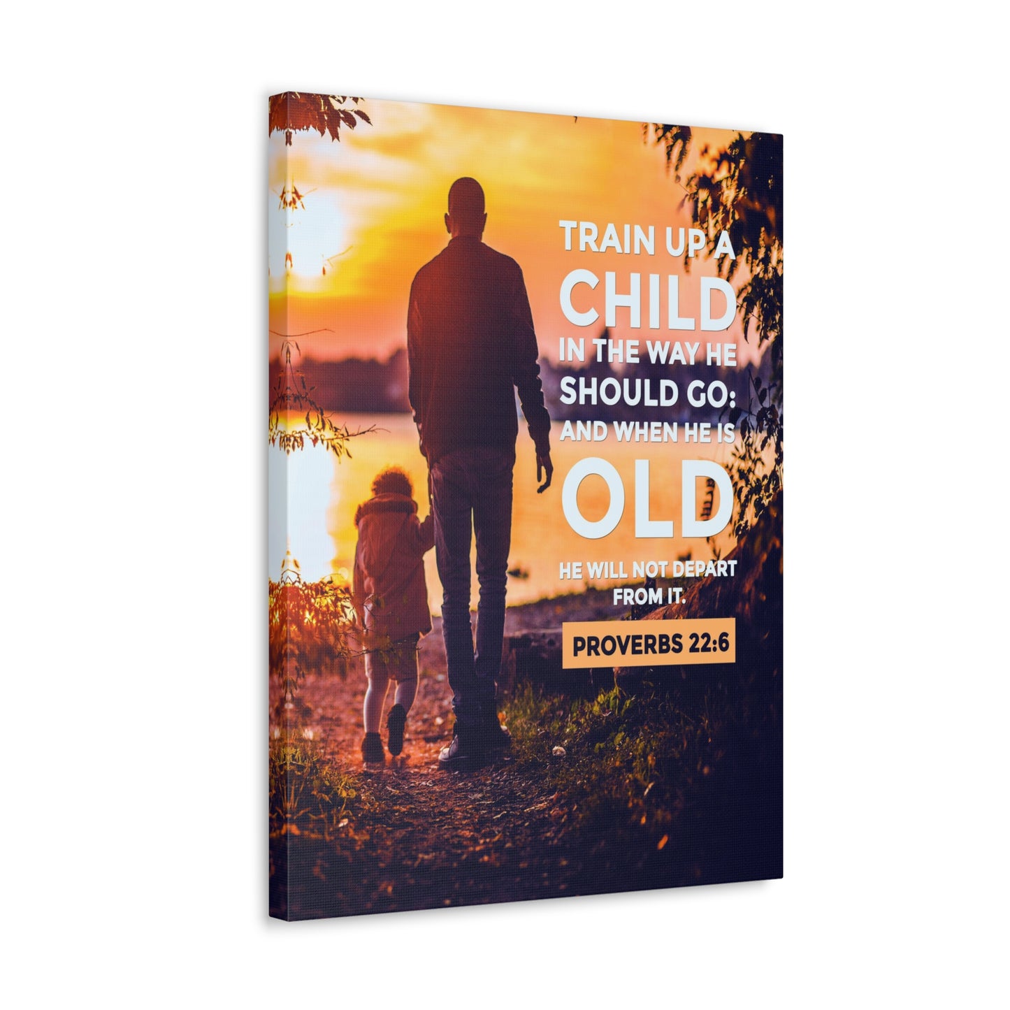 Train Up a Child Proverbs 22:6 Christian Wall Art Bible Verse Print Ready to Hang