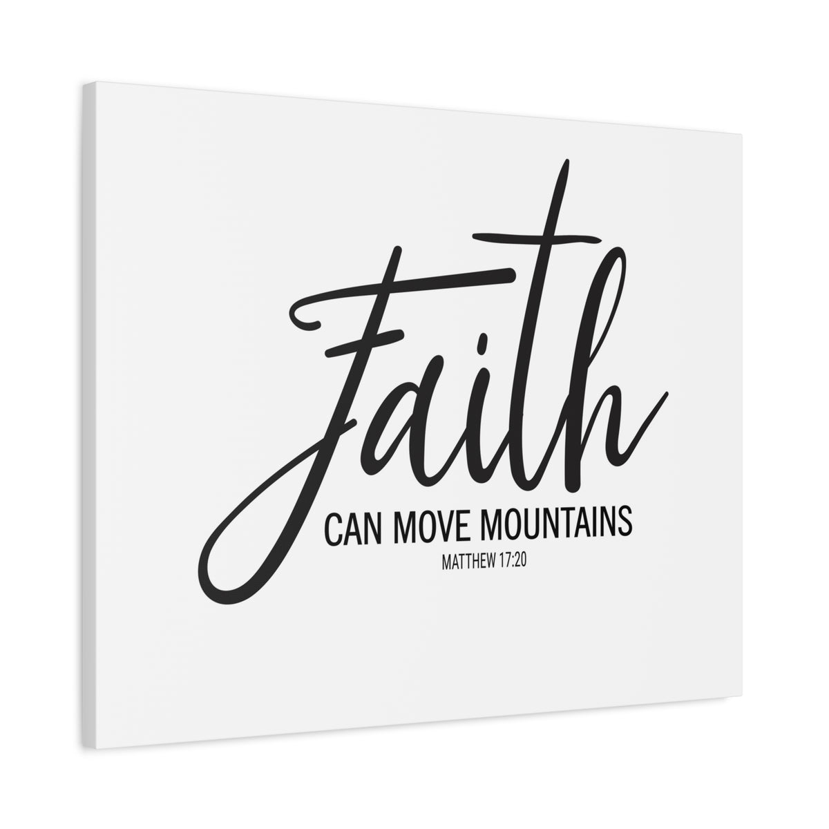Scripture Canvas Faith Matthew 17:20 Christian Wall Art Bible Verse Print Ready to Hang