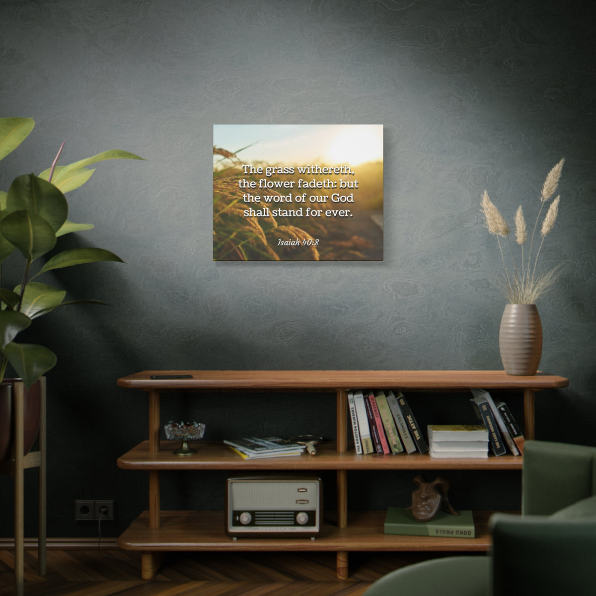 Scripture Canvas Stand For Ever Isaiah 40:8 Christian Wall Art Bible Verse Print Ready to Hang