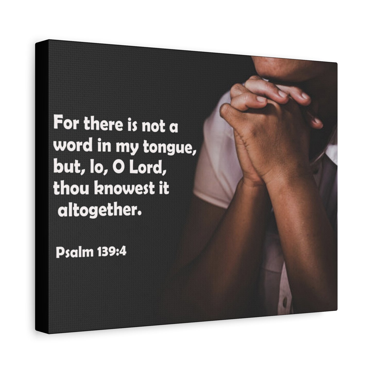 Bible Verse Canvas For There is Not a Word Psalm 139:4 Christian Home Décor Wall Art Scripture Ready to Hang Faith Print