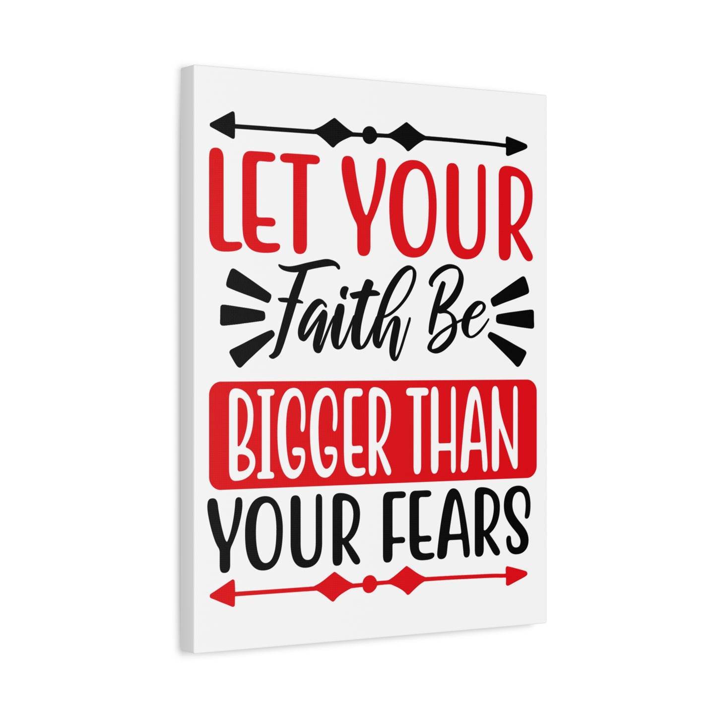 Scripture Canvas Let Your Fate Psalm 34:4 Christian Wall Art Print Ready to Hang