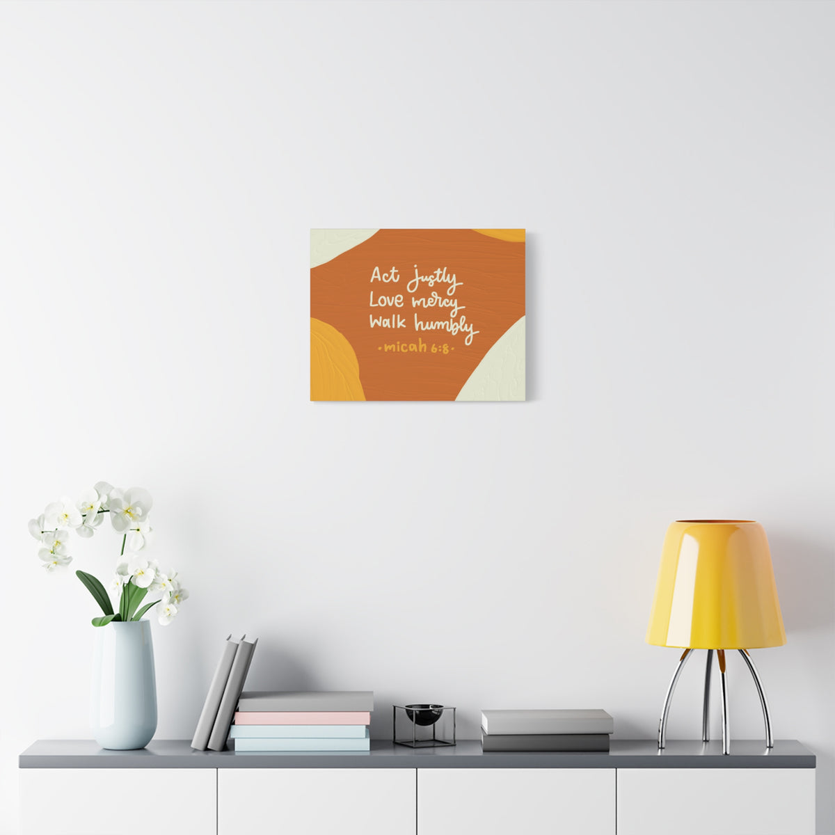 Scripture Canvas Act Justly Micah 6:8 Wall Art Bible Verse Print Ready to Hang