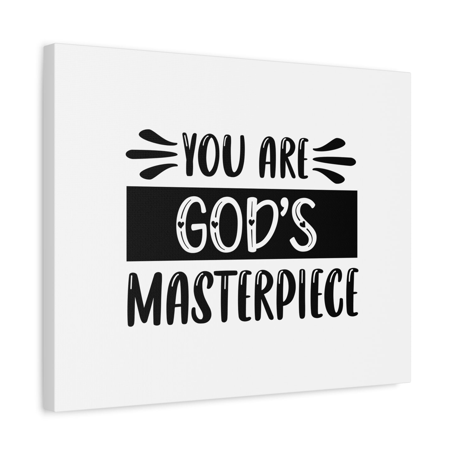Scripture Canvas You Are God's Masterpiece Psalm 51:10 Christian Wall Art Bible Verse Print Ready to Hang