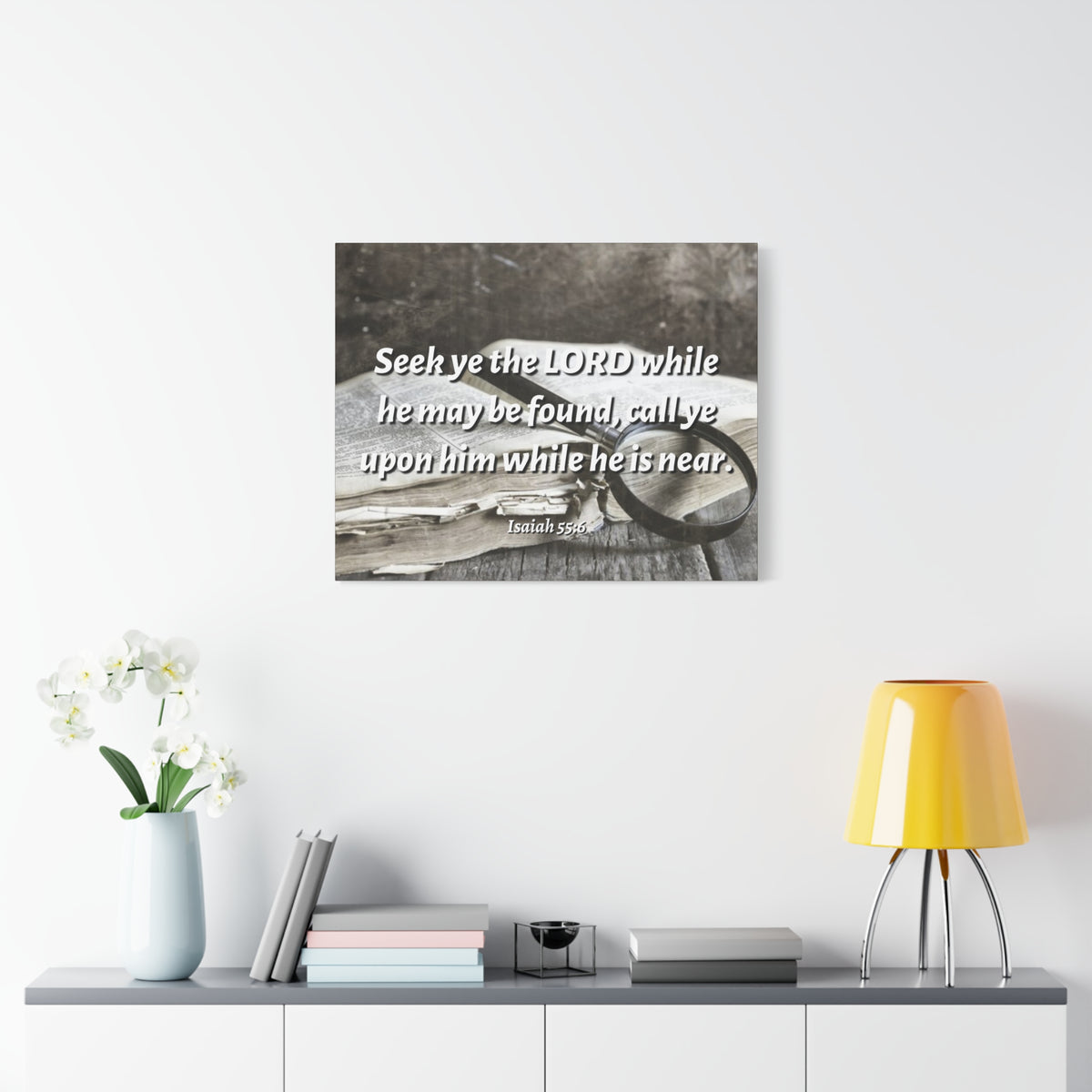 Scripture Canvas Be Found Isaiah 55:6 Christian Wall Art Bible Verse Print Ready to Hang